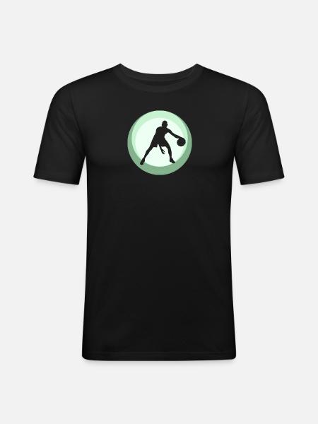Rebound Hooping - Men's Slim Fit T-Shirt - black
