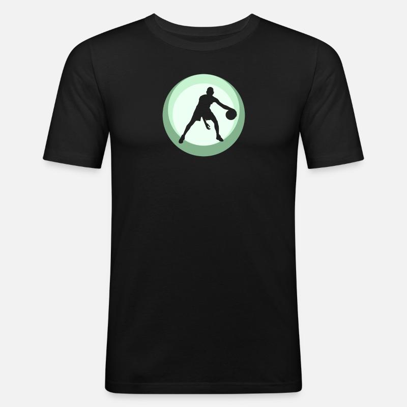 Rebound Hooping - Männer Slim Fit T-Shirt - Schwarz