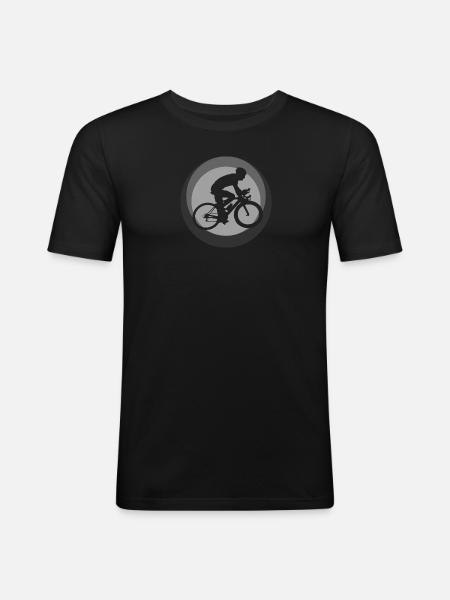 Radfahren Fahrradfahrer - Männer Slim Fit T-Shirt - Schwarz