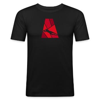 Törhüter Fußball Tormann - Männer Slim Fit T-Shirt - Schwarz - Vorne - Nik (191cm)