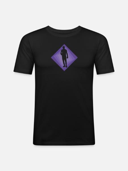 Match de boxe uppercut - T-shirt près du corps Homme - noir