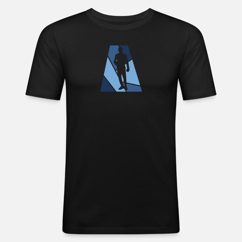 Boxkampf Uppercut - Männer Slim Fit T-Shirt - Schwarz