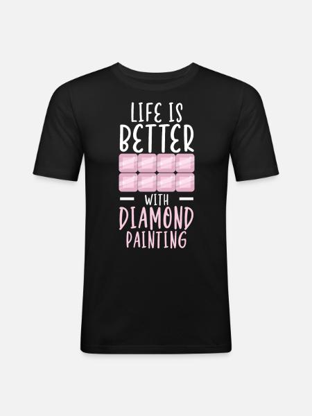 Diamond Painting Tools Diamond Painter - Men's Slim Fit T-Shirt - black