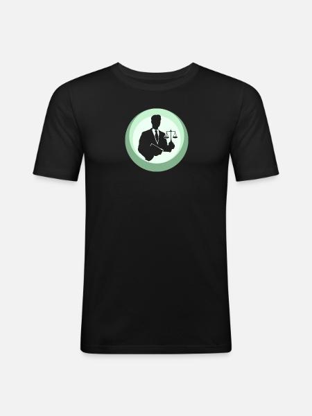 Avocat Richter Assurances - T-shirt près du corps Homme - noir