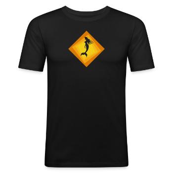 Mythical creature Marina - Men's Slim Fit T-Shirt - black - Front - Nik (191cm)