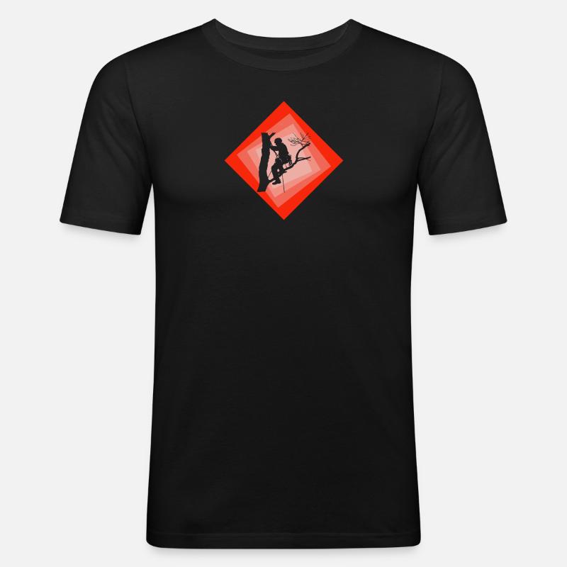 Kletterer Klettern Ausrüstung - Männer Slim Fit T-Shirt - Schwarz