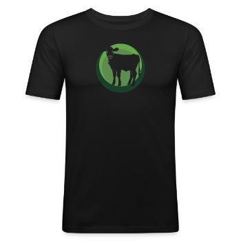 Vegan Animal Rights - Men's Slim Fit T-Shirt - black - Front - Nik (191cm)