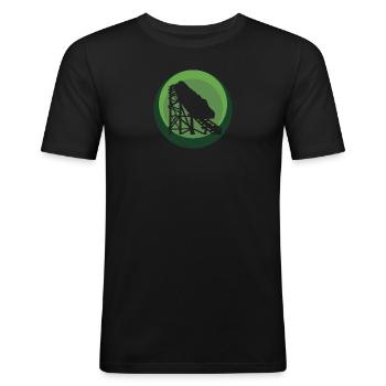 Grande roue de carnaval Lukas - T-shirt près du corps Homme - noir - Devant - Nik (191cm)