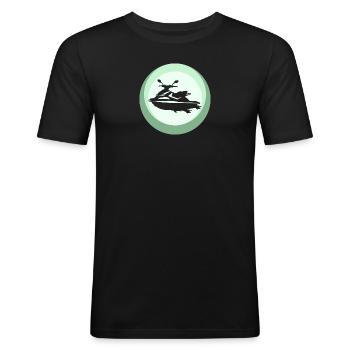 Jetski Jet Ski Wakeskating - Men's Slim Fit T-Shirt - black - Front - Nik (191cm)