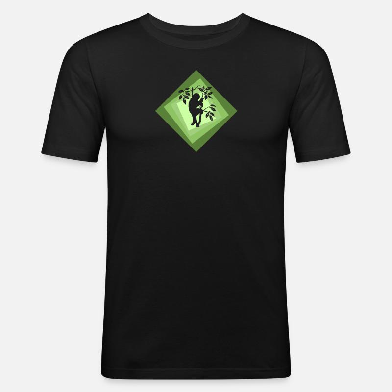 Sloth Sleeping Rest - Men's Slim Fit T-Shirt - black