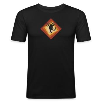 Sloth Rest - Men's Slim Fit T-Shirt - black - Front - Nik (191cm)