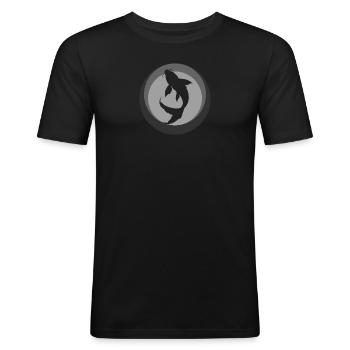 Koi Fish Pond - Men's Slim Fit T-Shirt - black - Front - Nik (191cm)