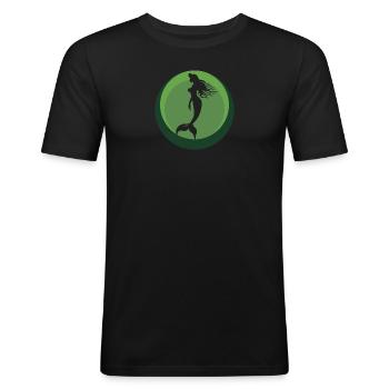 Mythical creature Marina - Men's Slim Fit T-Shirt - black - Front - Nik (191cm)