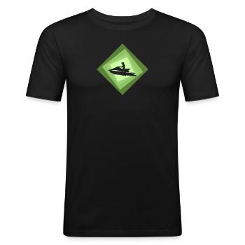 Jet Ski Sports nautiques Wakeskate - T-shirt près du corps Homme - noir - Devant - Nik (191cm)