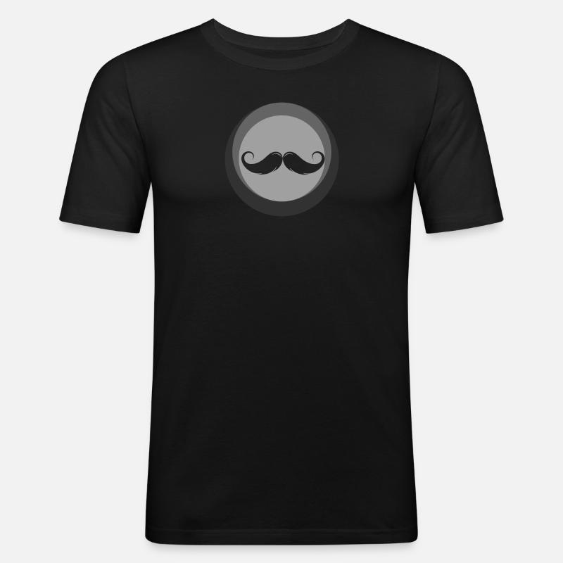 Bart Gentleman Gesichtsbehaarung - Männer Slim Fit T-Shirt - Schwarz