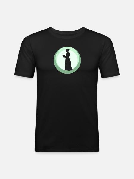 Bookworm Author - Men's Slim Fit T-Shirt - black