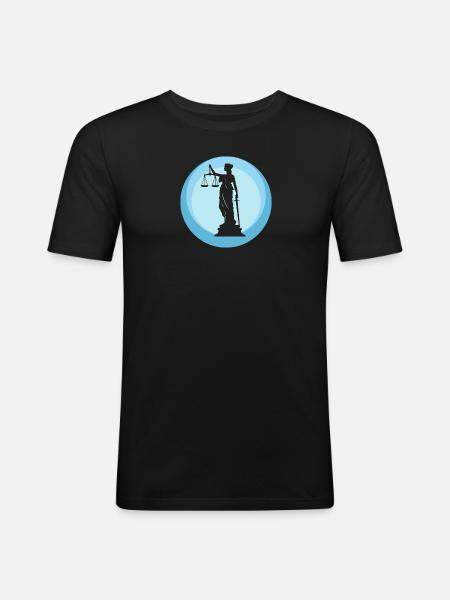Anwalt Absatz Behandlung - Männer Slim Fit T-Shirt - Schwarz