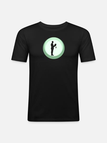 Lawyer Richter - Men's Slim Fit T-Shirt - black
