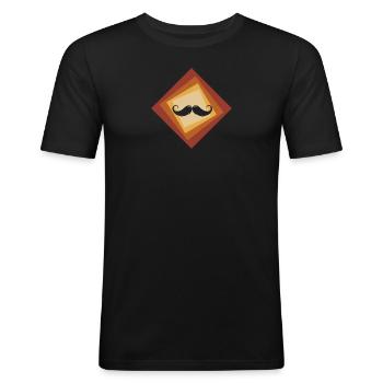 Beard Facial Hair Gentleman - Men's Slim Fit T-Shirt - black - Front - Nik (191cm)
