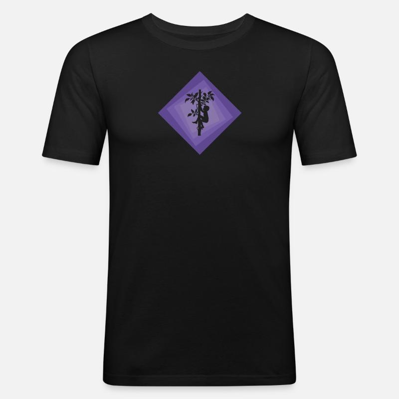 Kletterer - Männer Slim Fit T-Shirt - Schwarz