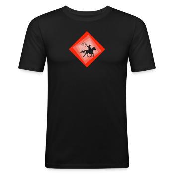 Cowboy Cowboy Boots Rider - Men's Slim Fit T-Shirt - black - Front - Nik (191cm)