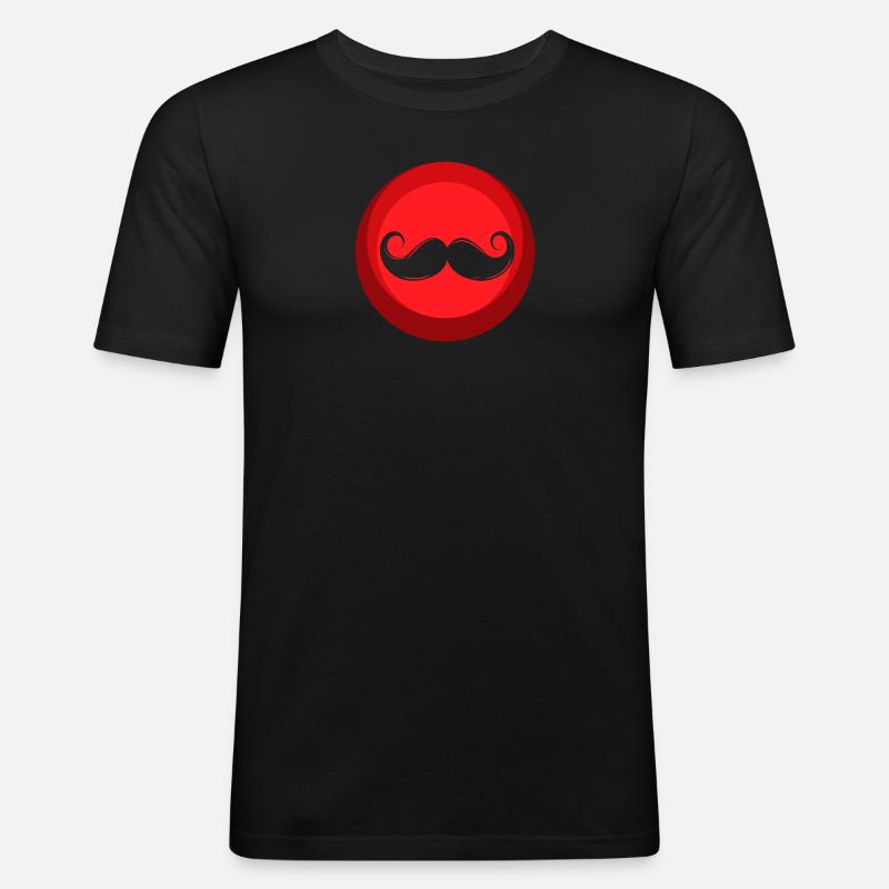 Bart November Gentleman - Männer Slim Fit T-Shirt - Schwarz