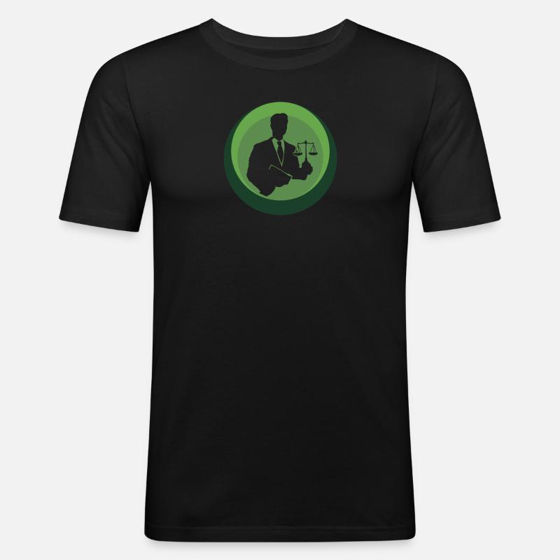 Anwalt Behandlung - Männer Slim Fit T-Shirt - Schwarz
