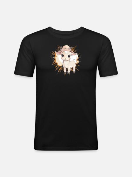Chèvre Chèvre Chèvre - T-shirt près du corps Homme - noir
