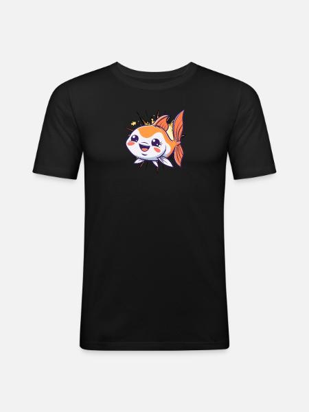 Fish Fishing Fishing - Men's Slim Fit T-Shirt - black