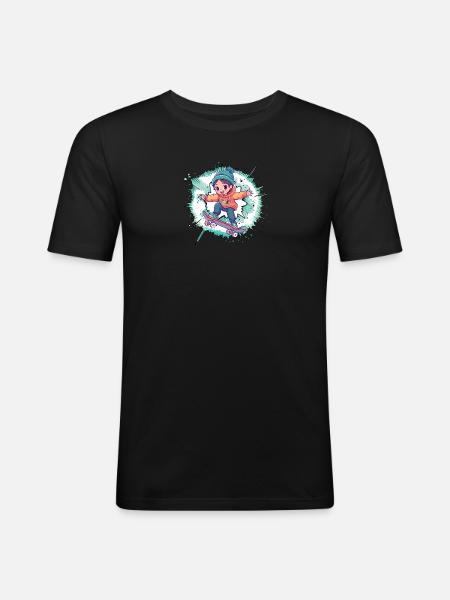 Skate Skating - Men's Slim Fit T-Shirt - black