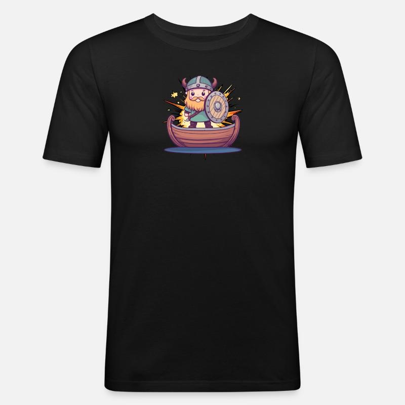 Wikinger Nordisch Odin - Männer Slim Fit T-Shirt - Schwarz