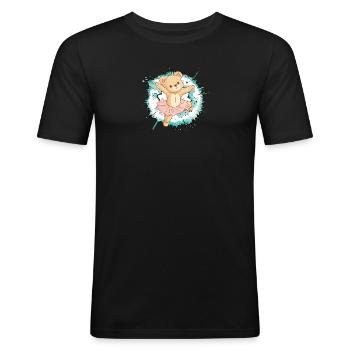 Ballerine danseuse - T-shirt près du corps Homme - noir - Devant - Nik (191cm)