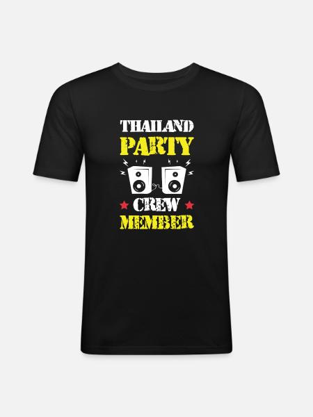 Thaïlande Party Crew - T-shirt près du corps Homme - noir