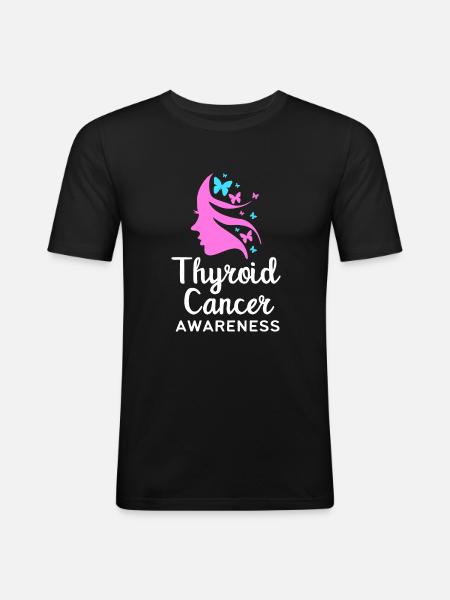 Thyroid cancer Thyroid cancer - Men's Slim Fit T-Shirt - black