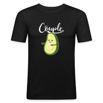 Best couple-avocado love gift partner shirt - Men's Slim Fit T-Shirt - black - Front - Nik (191cm)
