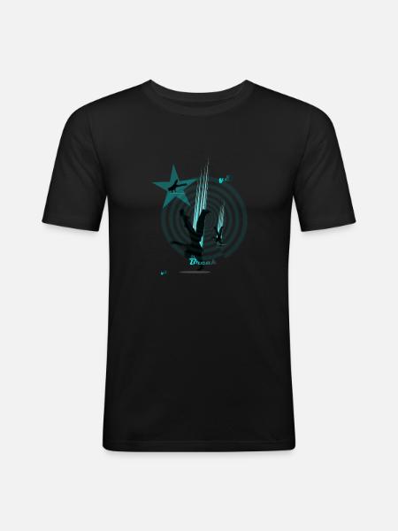Breakdancer - Männer Slim Fit T-Shirt - Schwarz