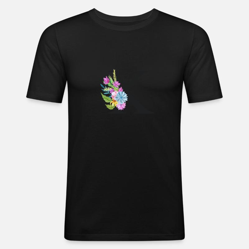 K Buchstabe Schwarz - Männer Slim Fit T-Shirt - Schwarz
