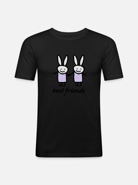 best friends - Men's Slim Fit T-Shirt - black