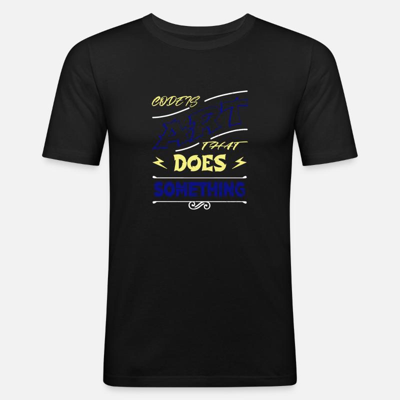 computer language - Männer Slim Fit T-Shirt - Schwarz