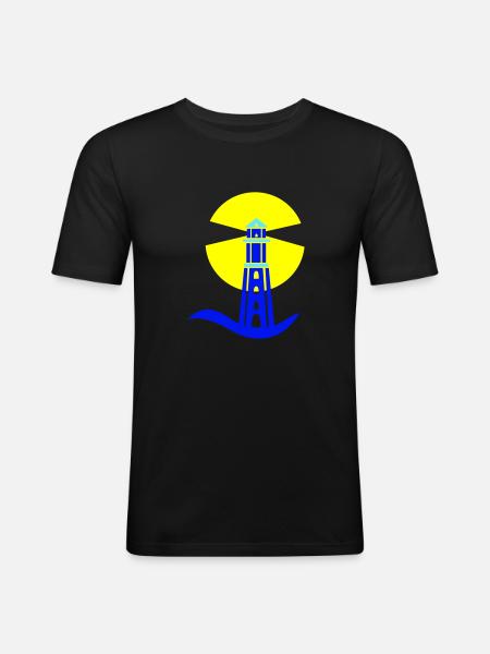 lighthouse - Men's Slim Fit T-Shirt - black