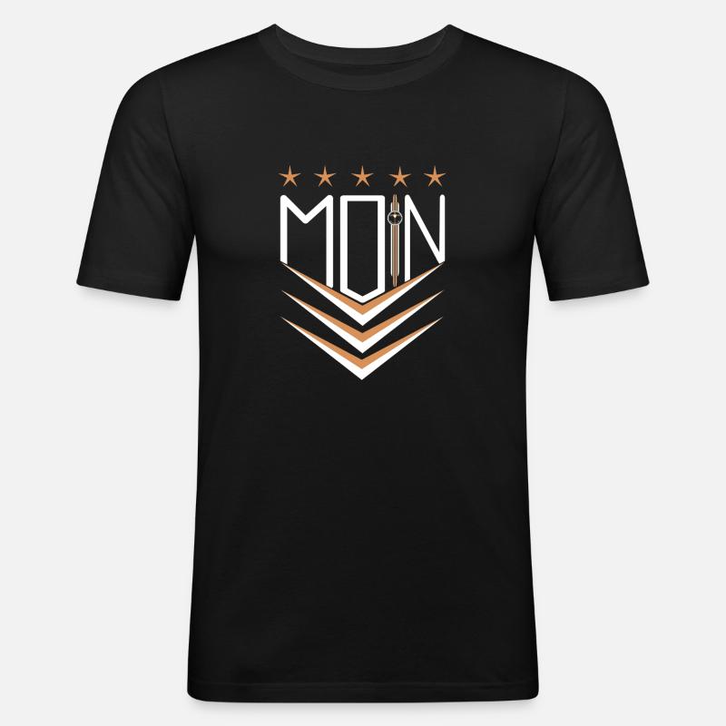 moin moin - Männer Slim Fit T-Shirt - Schwarz