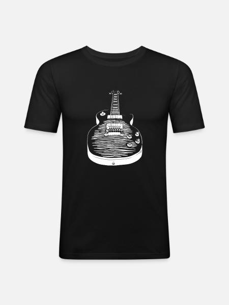 Guitar - Les Paul - Men's Slim Fit T-Shirt - black