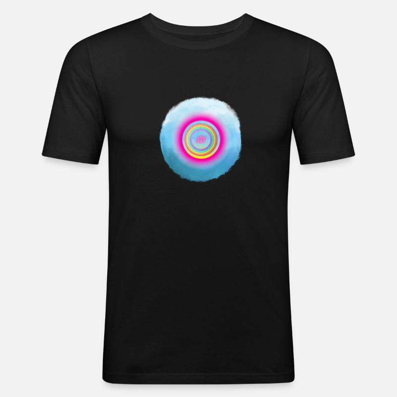 joy ! - Männer Slim Fit T-Shirt - Schwarz