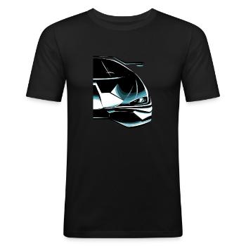 Men's Car Design - Men's Slim Fit T-Shirt - black - Front - Nik (191cm)