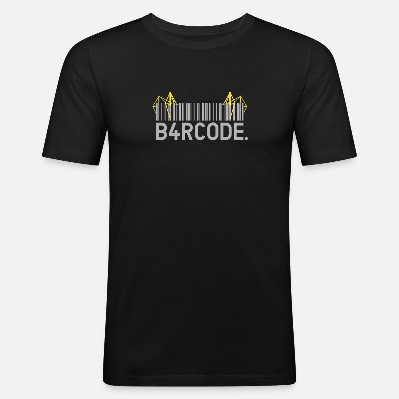 B4RCODE. Dortmund - Männer Slim Fit T-Shirt - Schwarz