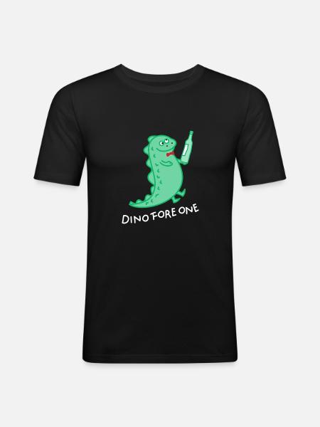 Dino for one (c) - Men's Slim Fit T-Shirt - black