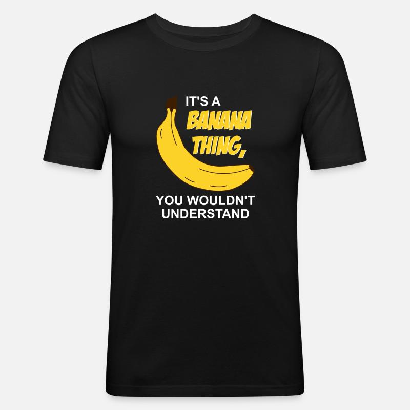 It's a Banana thing - Männer Slim Fit T-Shirt - Schwarz