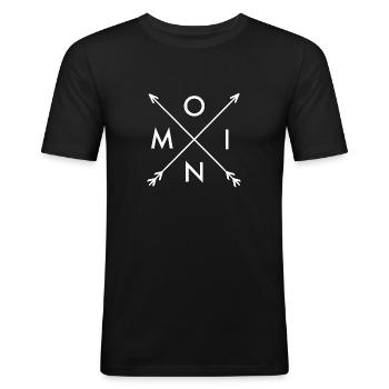 MOIN Moin Norddeutsch - Männer Slim Fit T-Shirt - Schwarz - Vorne - Nik (191cm)