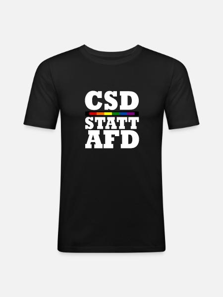 Csd instead of afd - Men's Slim Fit T-Shirt - black