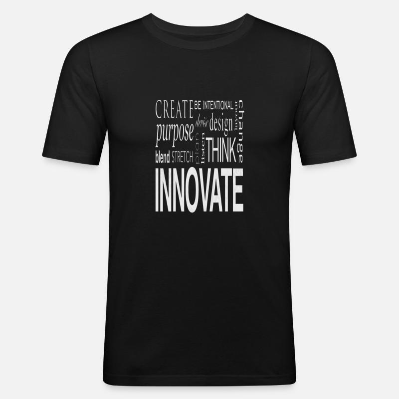 Create Design Innovate - Männer Slim Fit T-Shirt - Schwarz